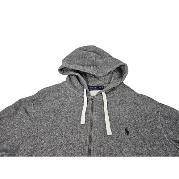 Polo Ralph Lauren Men's Full Zip Up Hoodie Sweatshirt Gray Size 2XL Pony Logo - Picture 3 of 12